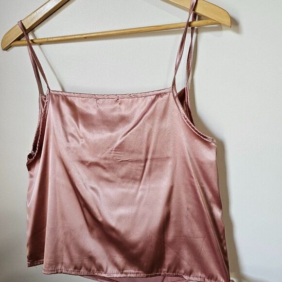 EUC NASTY GAL COLLECTION PINK SILKY FEEL COWL NECK TANK TOP SIZE 8 - Picture 3 of 12